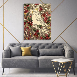 Cardinal Winter Berries — cardinal winter berries sq high fashion 1port flush print