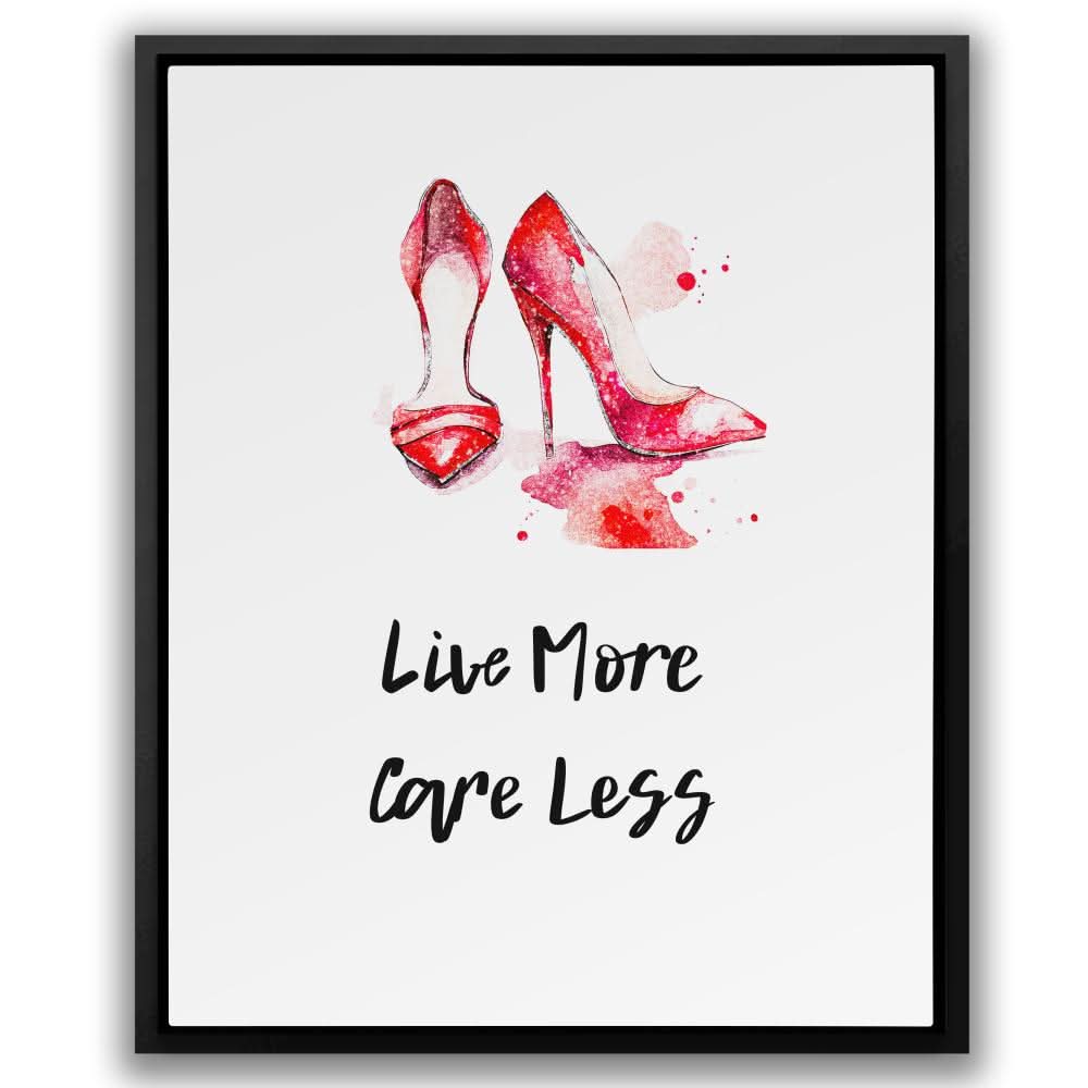 Care Less Visualiser Care Less: Red High Heels Watercolor Art Print