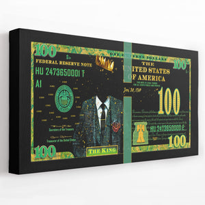 Cash King $100 Bill - Luxury Wall Art