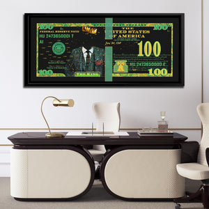 Cash King $100 Bill - Luxury Wall Art