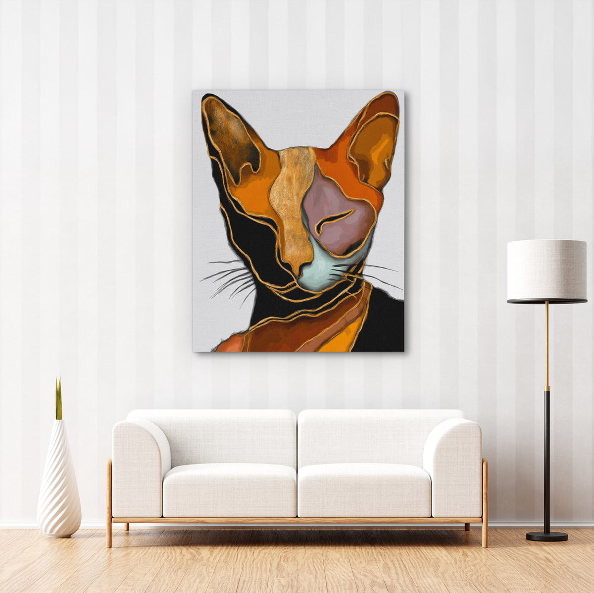 Cat Geometric Planes — Cat Geometric Planes New   Striped Wall 205