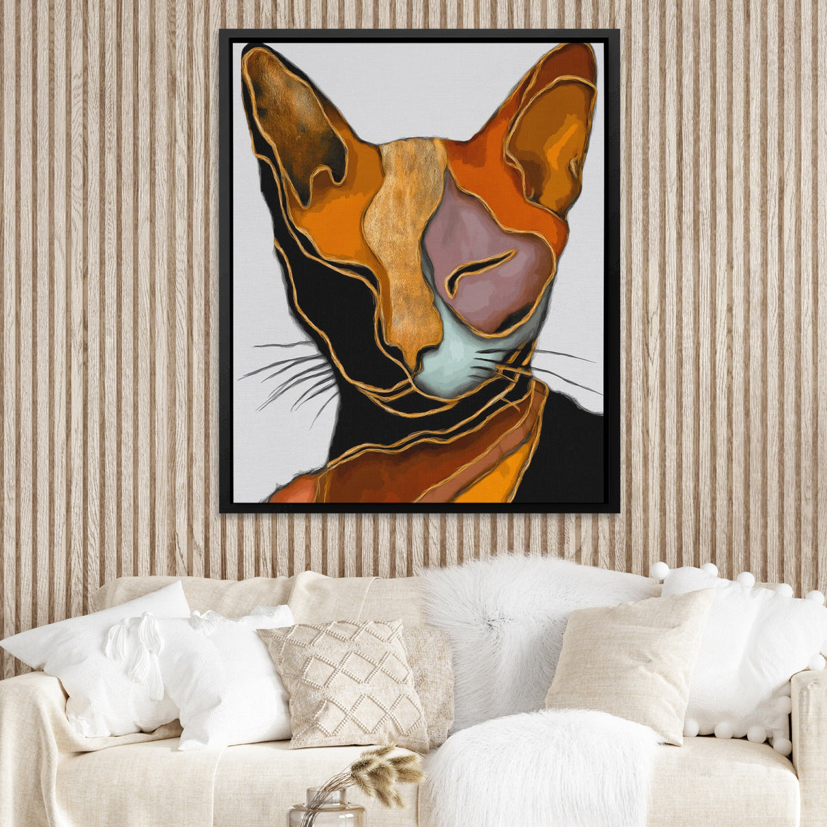 Cat Geometric Planes — Cat Geometric Planes Boojie Vibe Couch Close Up 45