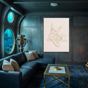 Cat Golden Reach — cat golden reach sq submarine wall 1port flush print