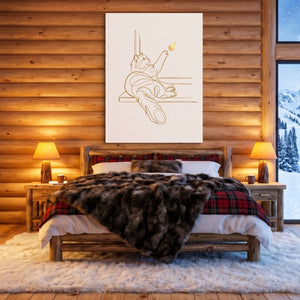 Cat Golden Reach — cat golden reach sq cozy cabin 1port flush print