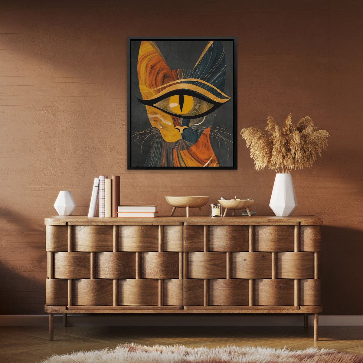 Cat in Amber - Luxury Wall Art
