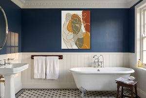 Cat Ochre Slumber — cat ochre slumber small bathroom interior 2 1port flush print