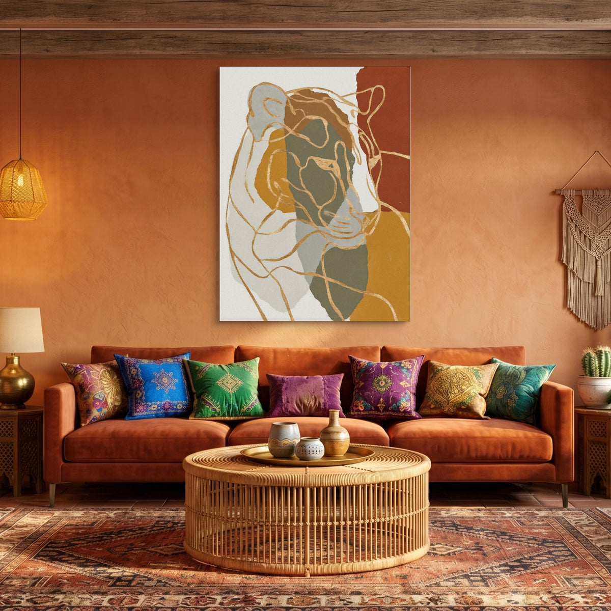 Cat Ochre Slumber — cat ochre slumber sq az aesthetic 1port flush print