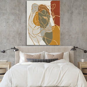Cat Ochre Slumber — cat ochre slumber sq bedroom cement wall 1port flush print