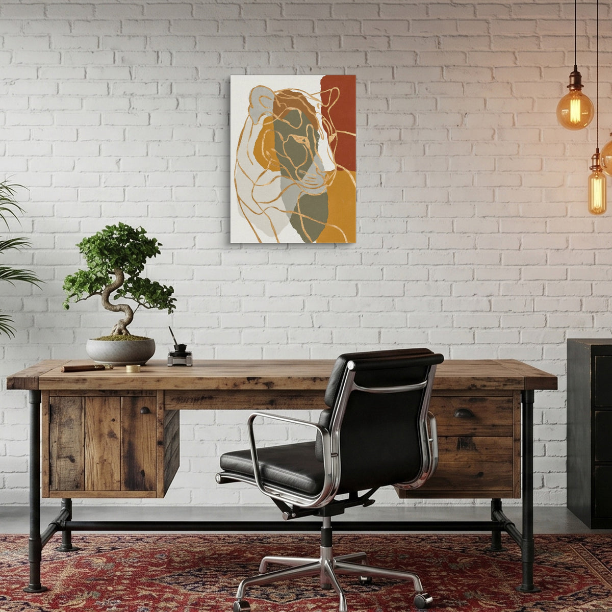 Cat Ochre Slumber — cat ochre slumber sq bonsai office 1port flush print