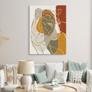 Cat Ochre Slumber — cat ochre slumber sq clock bed 1port flush print