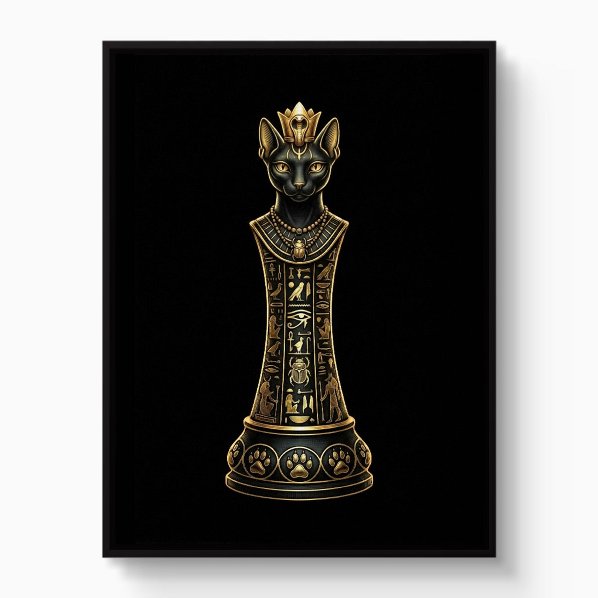 Cat Queen Regal — cat queen regal white studio framed black