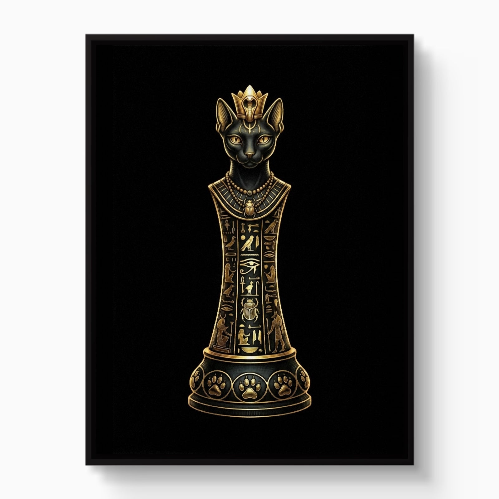 Cat Queen Regal — cat queen regal white studio framed black