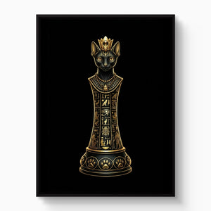 Cat Queen Regal — cat queen regal white studio framed black