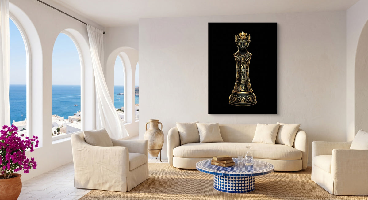 Cat Queen Regal — cat queen regal beachside couch livingroom 1port flush print