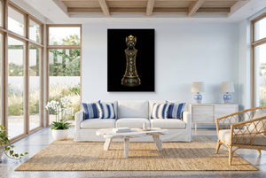 Cat Queen Regal — cat queen regal living room with windows 1port flush print