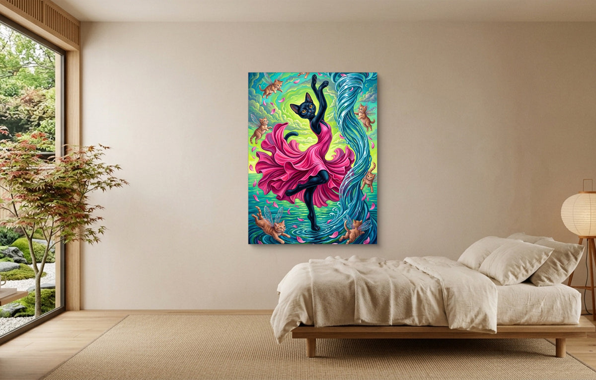 Cat's Water Dance — cat's water dance japanese bedroom 1port flush print