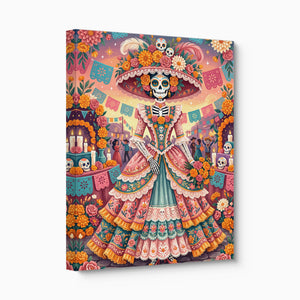 Catrina Festive Bloom — catrina festive bloom angled flush print