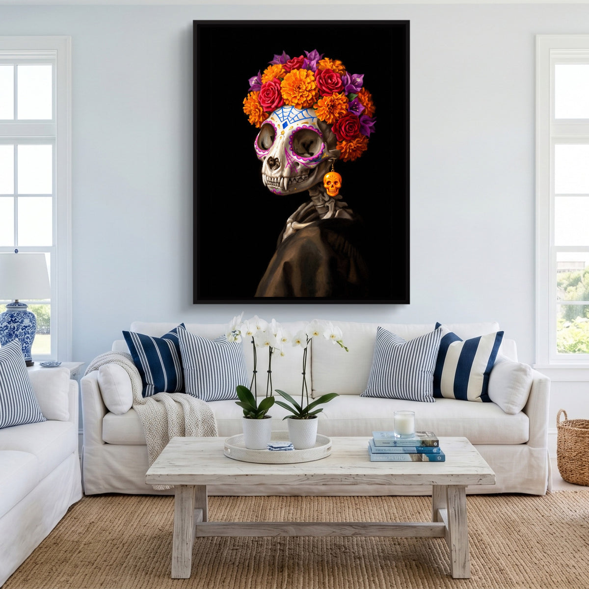 Catrina's Earring — catrina's earring sq cute livingroom 1port framed black