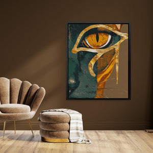 Cat's Amber Fire - Luxury Wall Art