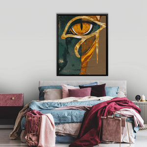 Cat's Amber Fire - Luxury Wall Art