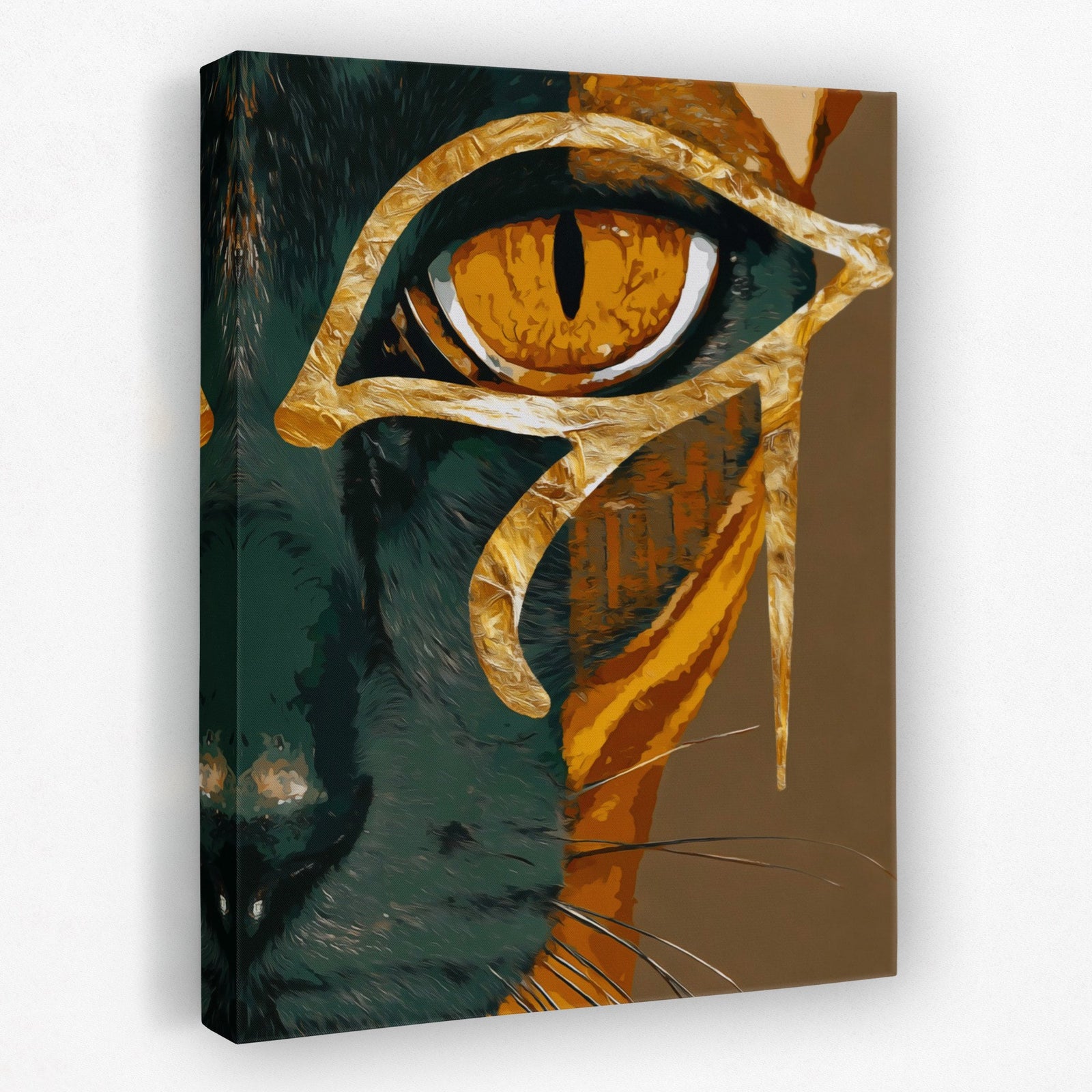 Cat's Amber Fire - Luxury Wall Art