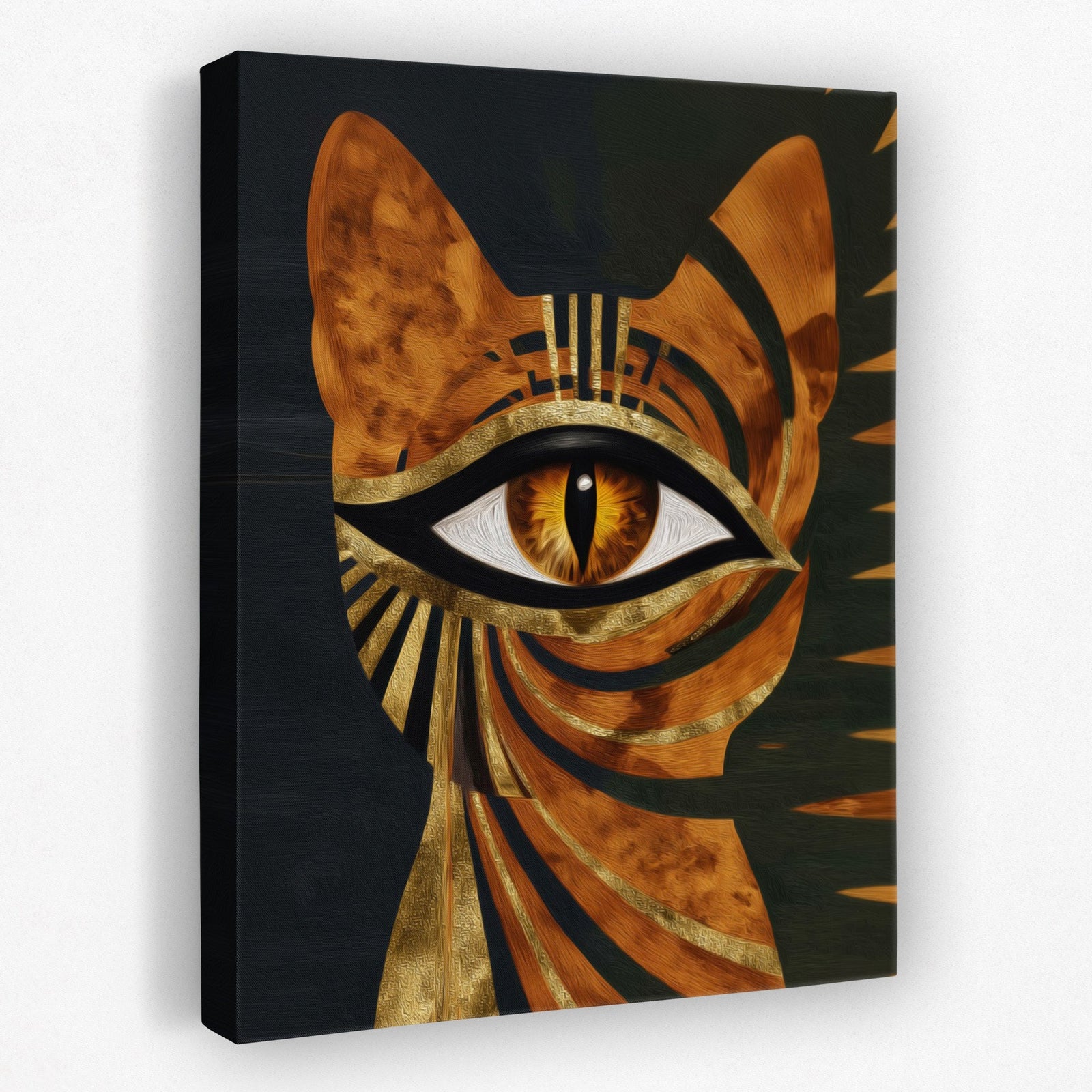 Cat's Ancient Fire - Luxury Wall Art