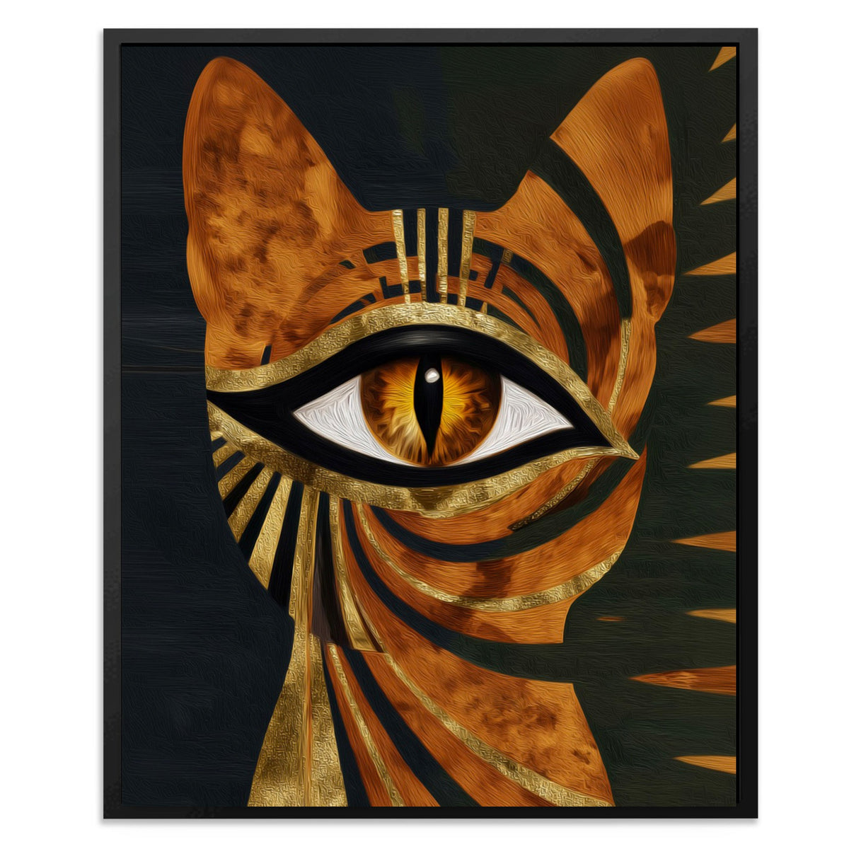 Cat's Ancient Fire - Luxury Wall Art