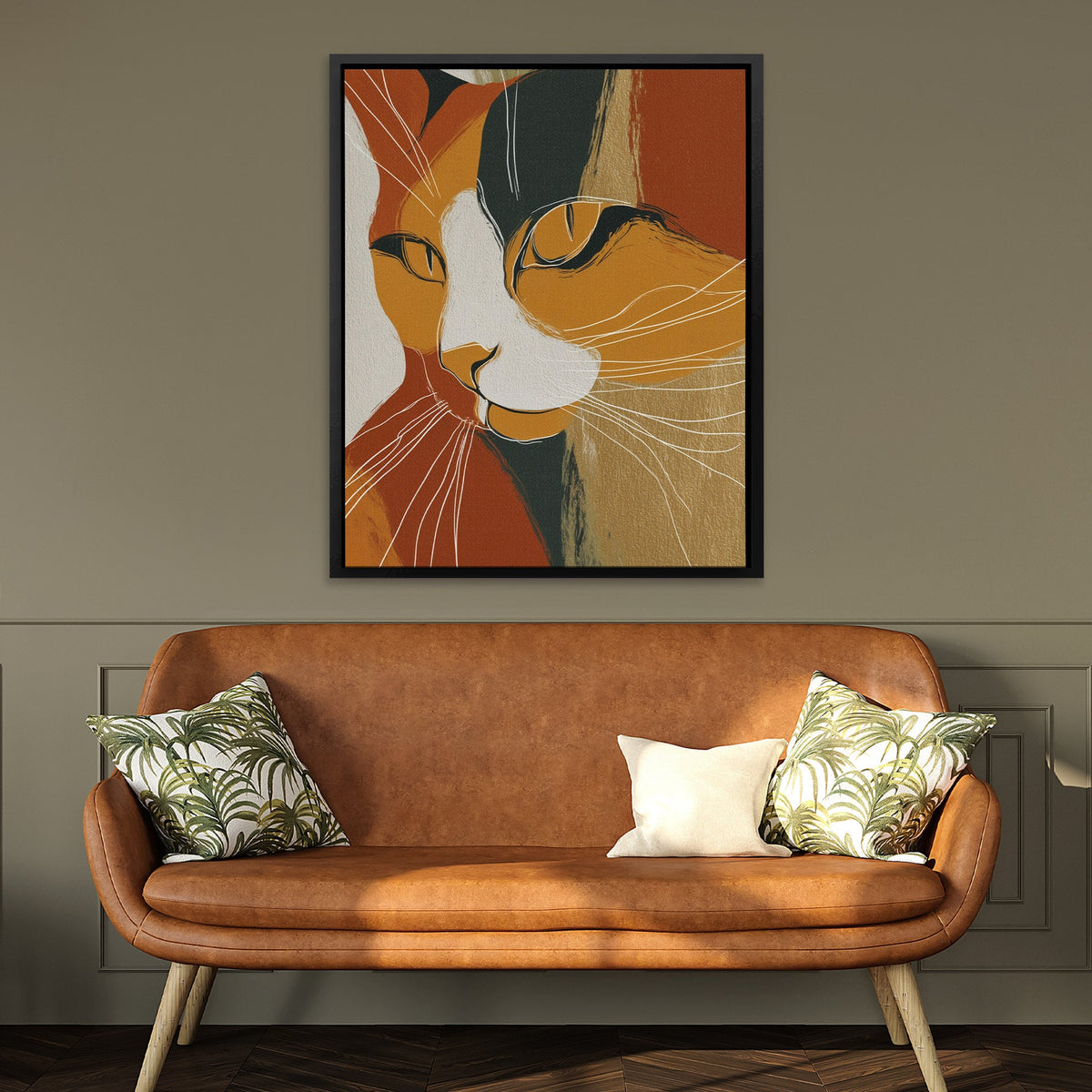 Cat's Autumn Fire - Luxury Wall Art