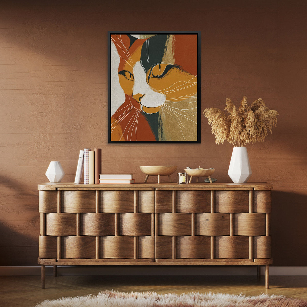 Cat's Autumn Fire - Luxury Wall Art