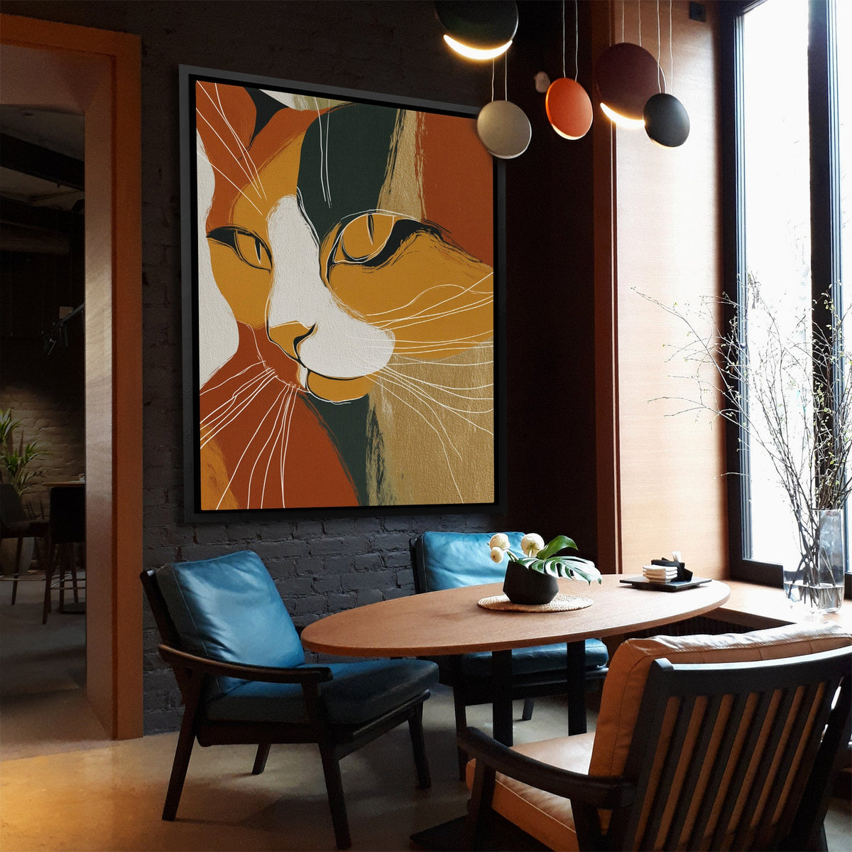 Cat's Autumn Fire - Luxury Wall Art