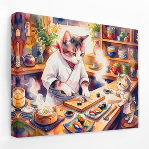 Cats Culinary Moment — Cats Culinary Moment Landscape   Side View   Mirror Wrap 110