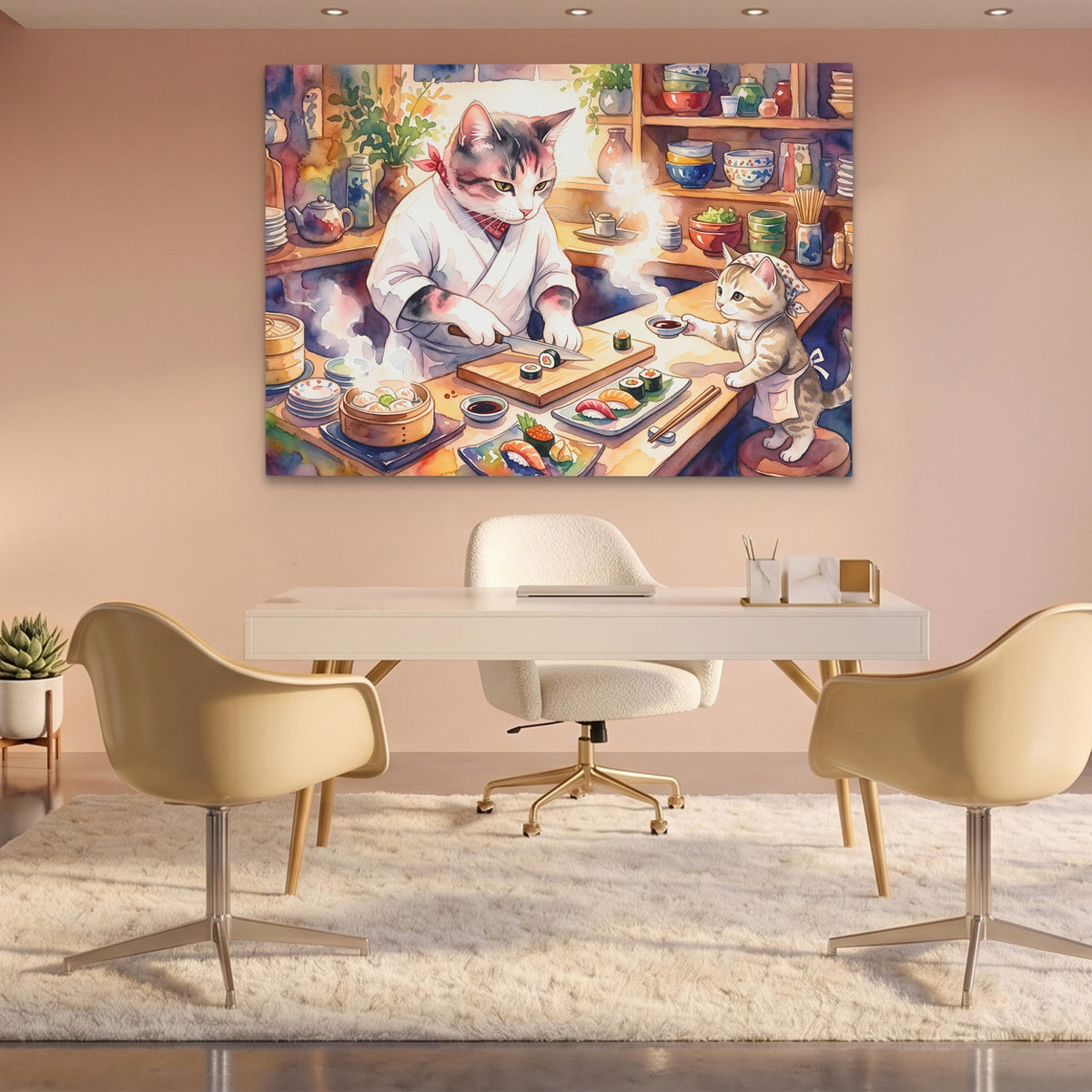 Cats Culinary Moment — Cats Culinary Moment Pink Office Land 142