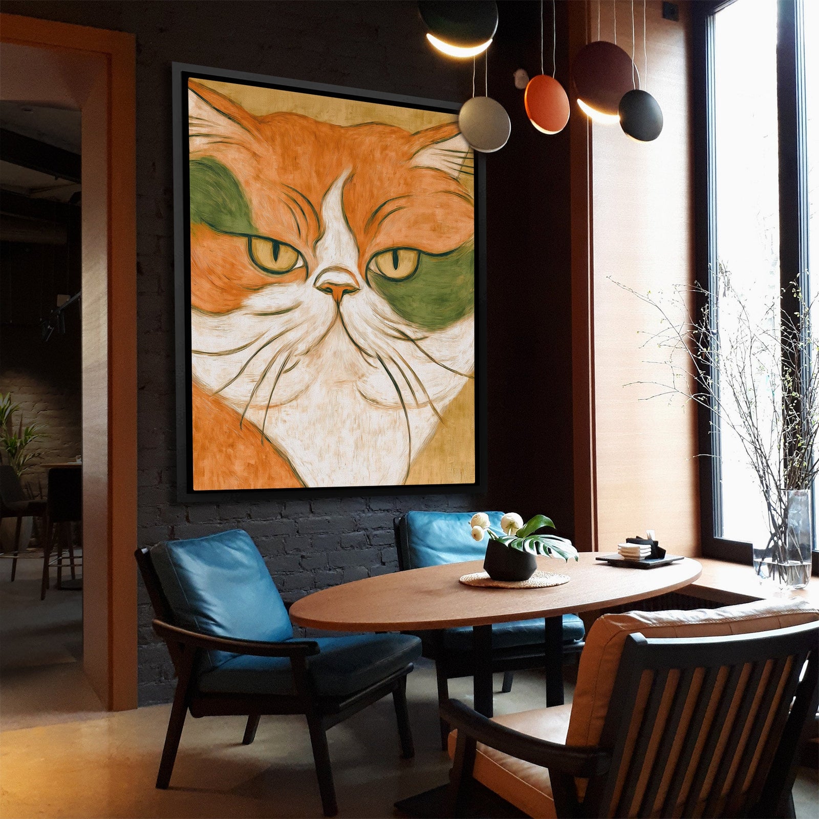 Cat's Ember Watch - Luxury Wall Art