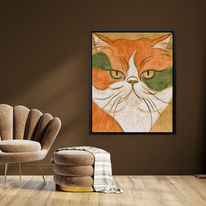 Cat's Ember Watch - Luxury Wall Art