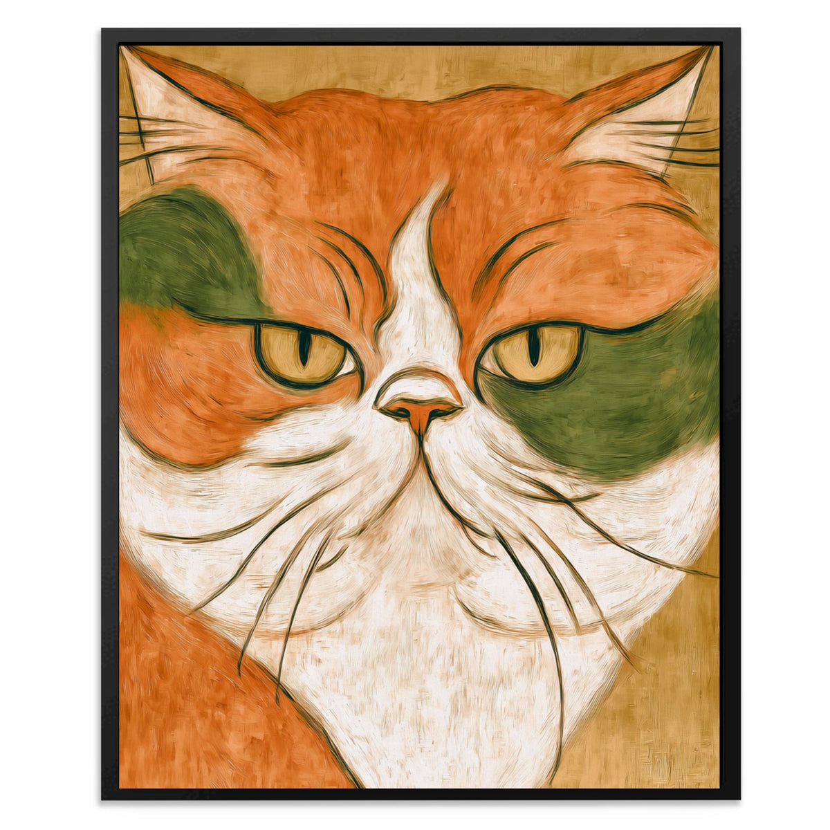 Cat's Ember Watch - Luxury Wall Art