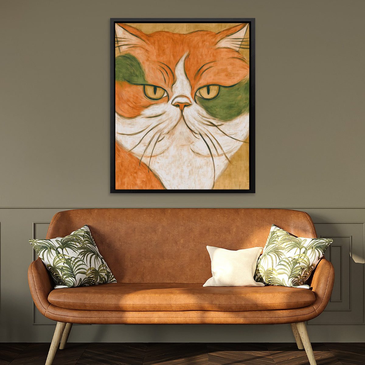 Cat's Ember Watch - Luxury Wall Art