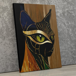 Cat's Emerald Vision - Luxury Wall Art