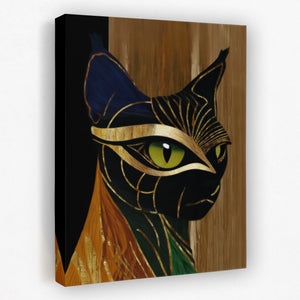 Cat's Emerald Vision - Luxury Wall Art