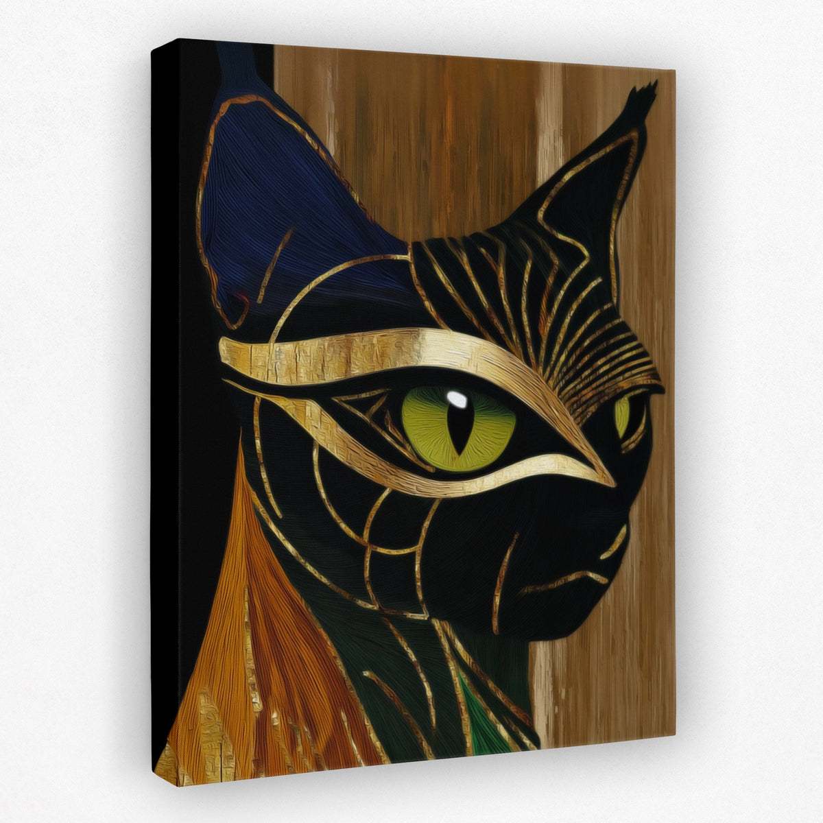 Cat's Emerald Vision - Luxury Wall Art