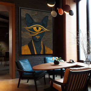 Cat's Golden Oracle - Luxury Wall Art