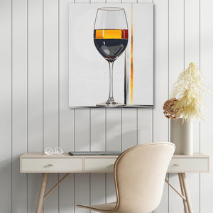 Midnight Elixir - Elegant Wine Glass Artwork - Luxury Wall Art 