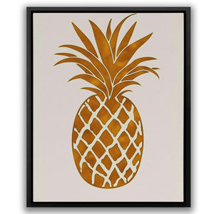 Juicy Pineapple Beige Art Print - Luxury Wall Art 