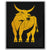 a picture of a bull on a black background