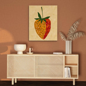 Multicolor Strawberry: Vibrant Fruit Art for Kitchen  - Luxury Wall Art 