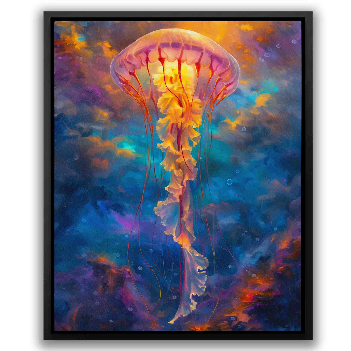 Celestial Jellyfish - Wall Art in Black Frame