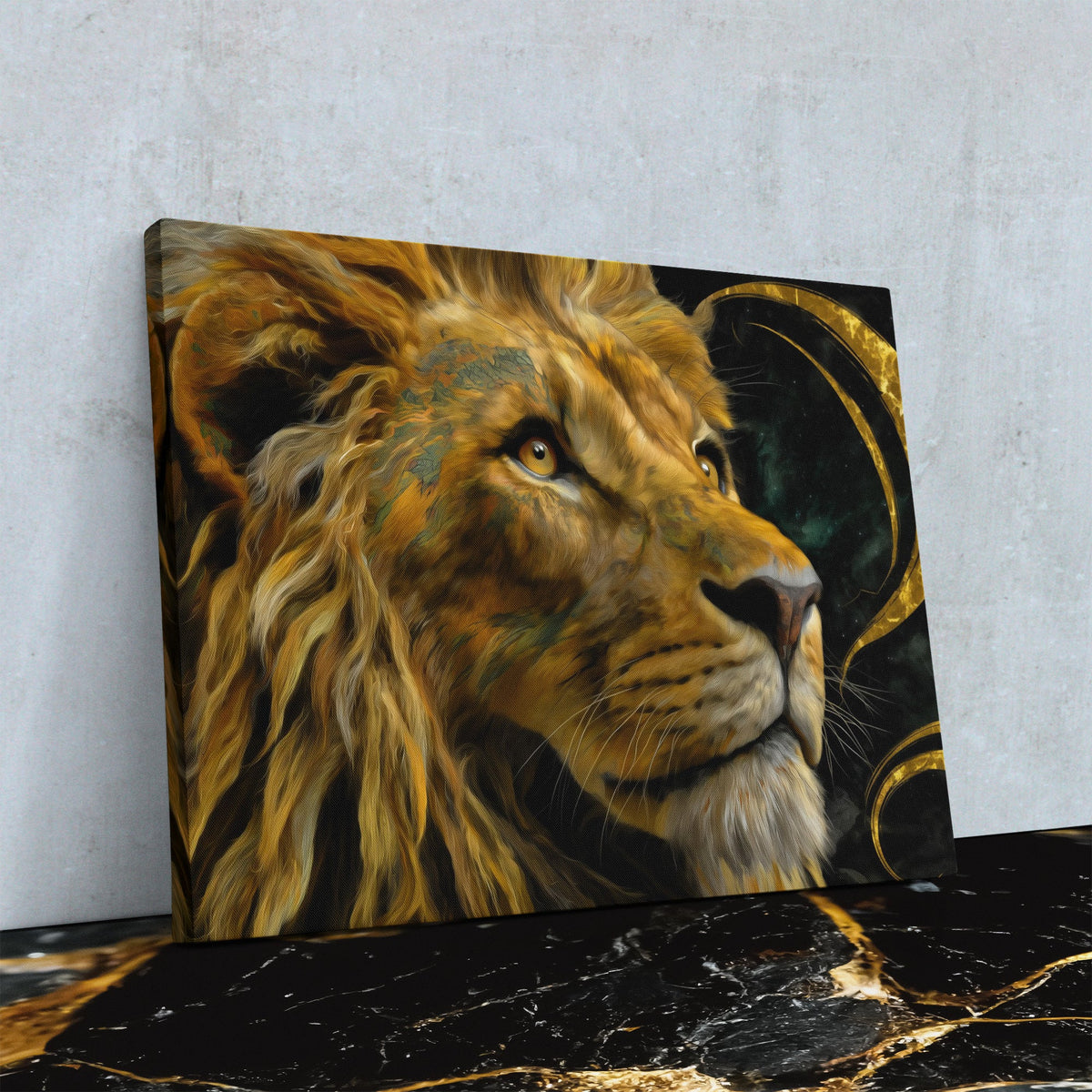 Celestial Lion Crown - Luxury Wall Art