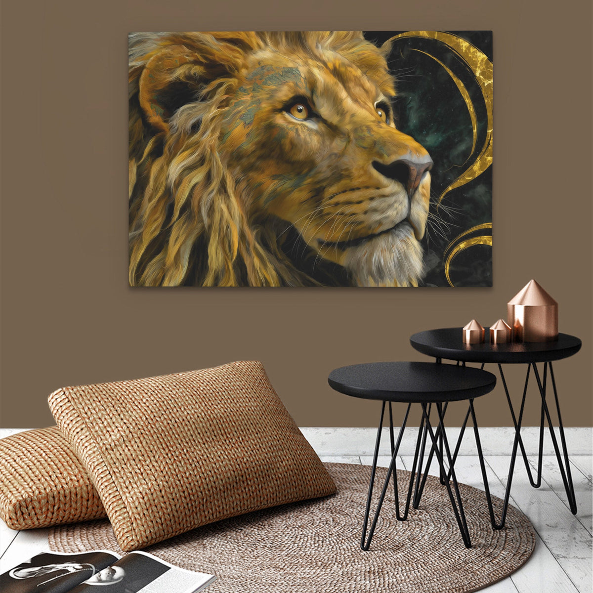 Celestial Lion Crown - Luxury Wall Art