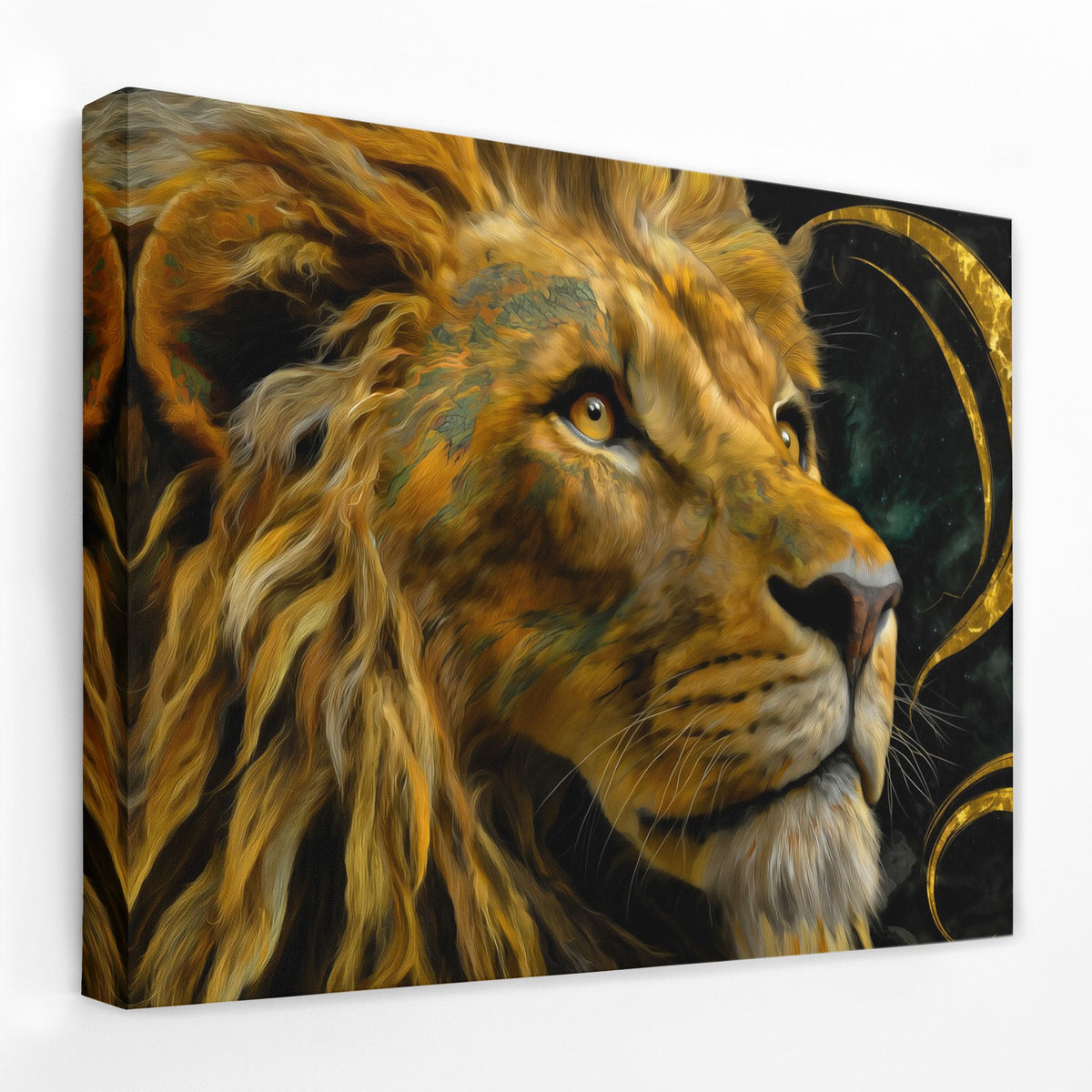 Celestial Lion Crown - Luxury Wall Art