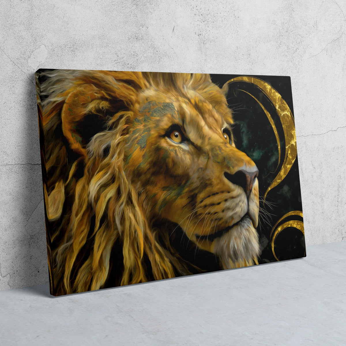 Celestial Lion Crown - Luxury Wall Art