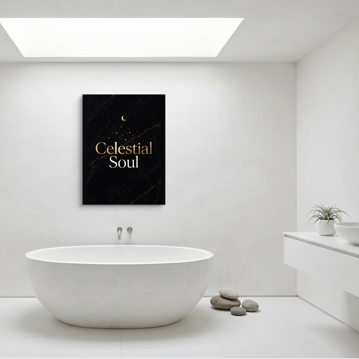 Celestial Soul — celestial soul sq minimalist bathroom 1port flush print